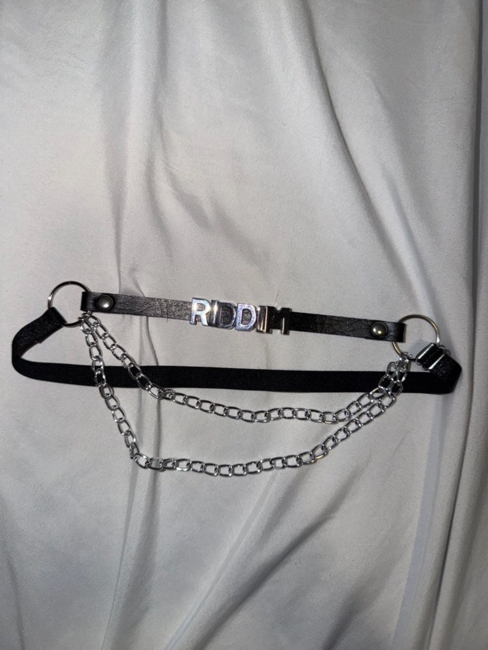 iHeartRaves Black Silver 'RIDDIM' Harness Leg Accessory